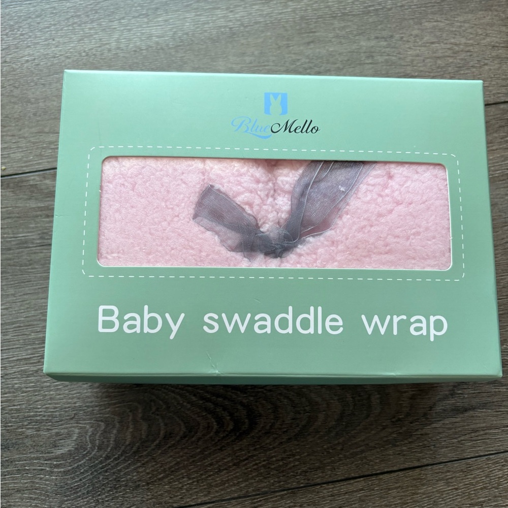 Blue Mello Pink Baby Swaddle Wrap, New in Box, 0-6 months